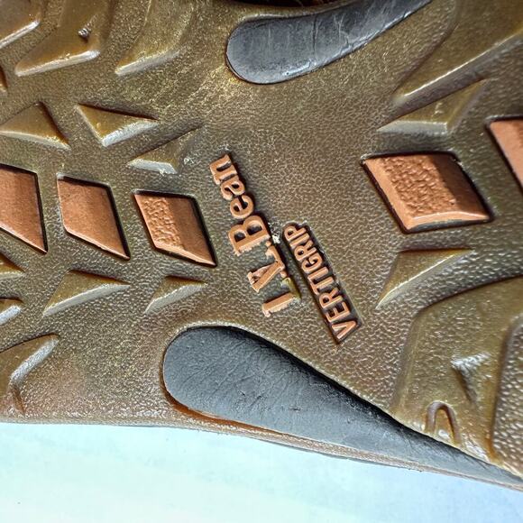 LL Bean Women Size 9 Brown Leather Slip On Thong T- Strap Sandal Summer Vacation - Picture 7 of 8